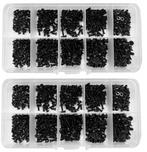 Set van 1000 kleine zwarte boutjes (M2, M2.5 en M3, 4-8 mm), Ophalen of Verzenden, Nieuw