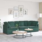 vidaXL Modulaire bank met kussens fluweel donkergroen, Verzenden, Nieuw, Stof