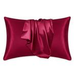 Satijnen kussensloop Rood 60 x 70 cm hoofdkussen formaat - S, Ophalen of Verzenden, Nieuw