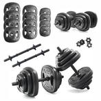 Krachttraining Halterset 20kg | Kunststof | Laatste Stuks!, Ophalen of Verzenden, Nieuw, Rug, Halterset