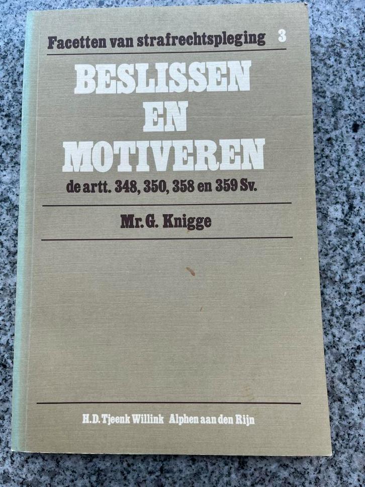 Beslissen en motiveren, Boeken, Politiek en Maatschappij, Juridisch en Recht, Nederland, Gelezen, Verzenden
