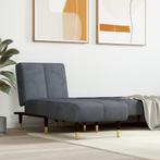 vidaXL Chaise longue fluweel donkergrijs, Verzenden, Nieuw