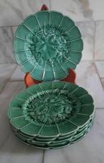 Sarreguemines Barbotine 19e eeuwse dessertbordjes -, Antiek en Kunst