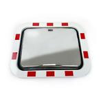 Verkeersspiegel RVS met reflectoren - Rood - wit, Verzenden