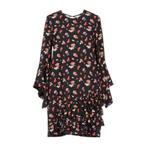 Annarita N • zwarte jurk met bloemen motief • 38 (IT44), Kleding | Dames, Jurken, Maat 38/40 (M), Annarita N, Verzenden, Zwart
