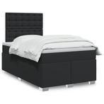 vidaXL Boxspring met matras kunstleer zwart 120x200 cm, Overige materialen, Verzenden, Zwart, Nieuw