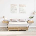vidaXL Bedframe zonder matras spaanplaat artisanaal, Bruin, Verzenden, Hout, Nieuw