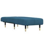 Chaise longue fluweel blauw (Poef, Stoelen, Interieur), Verzenden