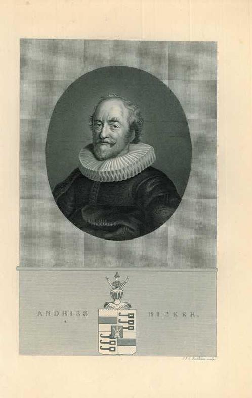 Portrait of Andries Bicker, Antiek en Kunst, Kunst | Etsen en Gravures