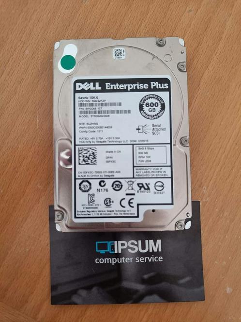 Dell 600GB 10k SAS schijf, Computers en Software, Harde schijven, Refurbished, Ophalen of Verzenden