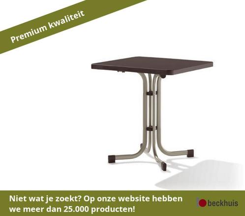 Sieger Boulevard klaptafels staalbuis/Mecalit Pro 70 cm tot, Tuin en Terras, Tuintafels, Nieuw, Kunststof, Ophalen of Verzenden