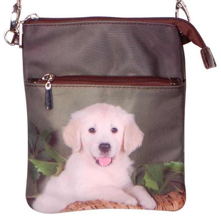 Schoudertasje golden retriever NIEUW, Sieraden, Tassen en Uiterlijk, Tassen | Schoudertassen, Bruin, Nieuw, Ophalen of Verzenden