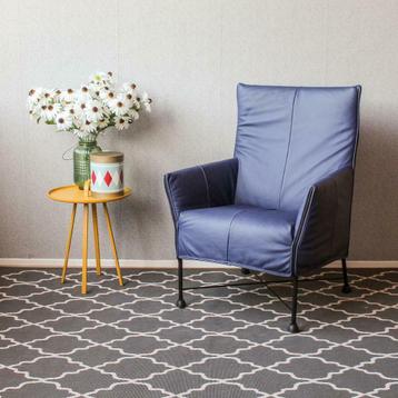 4 Montis Charly fauteuils kobaltblauw - zwart onderstel. beschikbaar voor biedingen