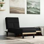 vidaXL Chaise longue stof zwart, Huis en Inrichting, Banken | Sofa's en Chaises Longues, Verzenden, Nieuw