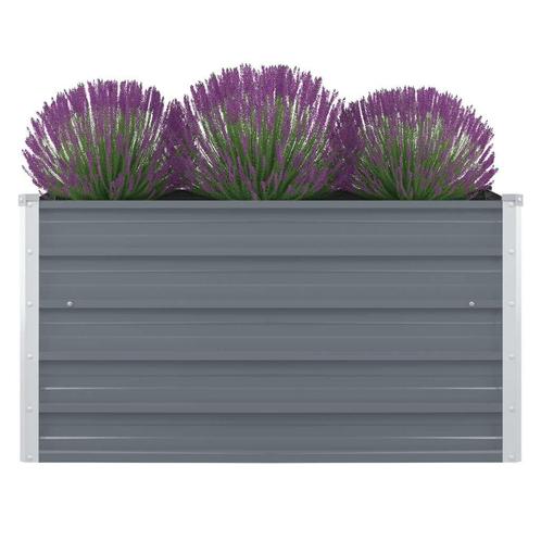 vidaXL Plantenbak verhoogd 100x100x45 cm gegalvaniseerd, Tuin en Terras, Bloembakken en Plantenbakken, 100 cm of meer, Nieuw, Metaal