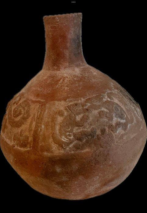 Grote Chimu-cultuurvaas met jaguars en slangen - Peru, Verzamelen, Mineralen en Fossielen