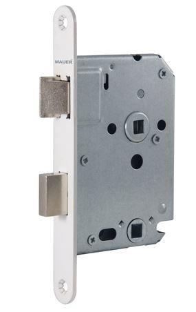Mauer Badkamer-/WC-slot 1535 Met Wit Gelakte Voorplaat, Doe-het-zelf en Verbouw, Hang- en Sluitwerk, Nieuw, Ophalen of Verzenden