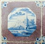 Renaissance Aardewerk Tile Panel (Manganese and Blue) - 270