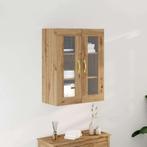 vidaXL Wandkast met glazen deuren 69,5x34x90 cm artisanaal, Minder dan 50 cm, Verzenden, Nieuw, Minder dan 100 cm