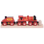 Bigjigs Houten Locomotief met Wagon van €15,99 voor €11,19, Ophalen of Verzenden, Nieuw
