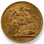 Verenigd Koninkrijk. Edward VII. Sovereign 1910, Postzegels en Munten