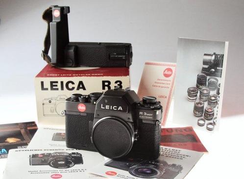 Leica R 3 MOT Electronic + Motor Winder R Single lens reflex, Verzamelen, Fotografica en Filmapparatuur
