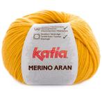 Katia Merino Aran - 80 donkergeel - Merinogaren, Hobby en Vrije tijd, Breien en Haken, Ophalen of Verzenden, Nieuw