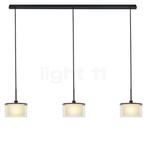 Bankamp Karl 75 Hanglamp 3-lichts, zwart/rookglas, Verzenden, Nieuw