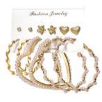 6 Paar oorbellen op giftcard - Cadeautip - Gratis verzending, Overige materialen, Hangers, Verzenden, Nieuw