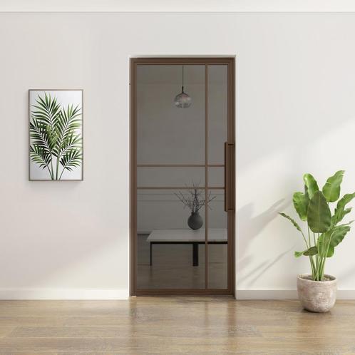 Stalen taatsdeur - Brons - 6 Vlaks - Rook glas - Luxe design, Doe-het-zelf en Verbouw, Deuren en Horren, Nieuw, Metaal, Overige typen