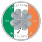 Niue. 2 Dollars 2023 1oz $2 NZD Niue Lucky Clover Irish Flag