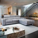 Slaapbank met opbergruimte Nero | L-Hoekbank | U-bank, Huis en Inrichting, Banken | Bankstellen, Verzenden, Nieuw