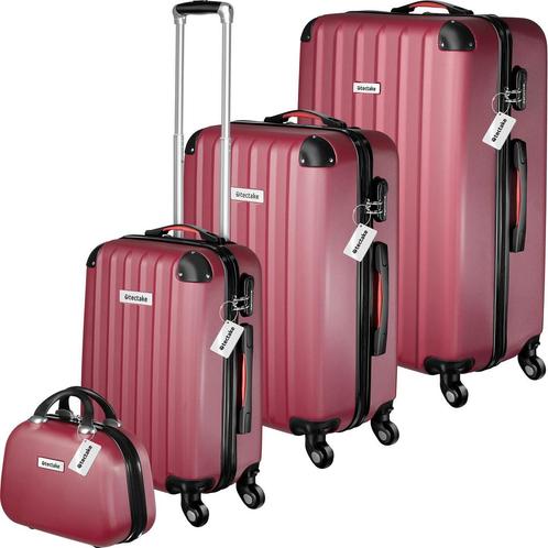 Kofferset met harde schaal Cleo 4-delig. met bagageweger - w, Sieraden, Tassen en Uiterlijk, Uiterlijk | Cosmetica en Make-up