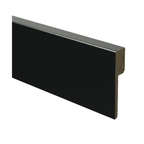 MDF overzetplint folie ZWART 8cm x 244cm Blok, Doe-het-zelf en Verbouw, Plinten en Afwerking, 200 tot 250 cm, Plinten, Nieuw, Overige materialen