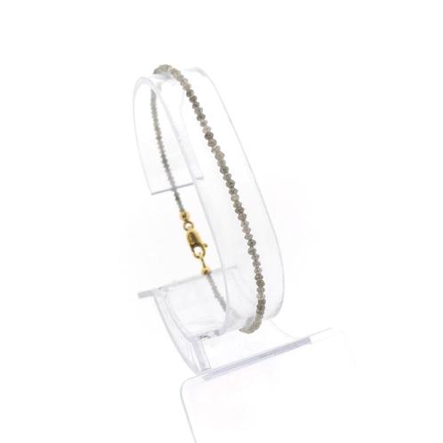 9 Krt. ongeslepen diamant armband | 19,5 cm (ruwe diamant), Sieraden, Tassen en Uiterlijk, Antieke sieraden, Met edelsteen, Goud