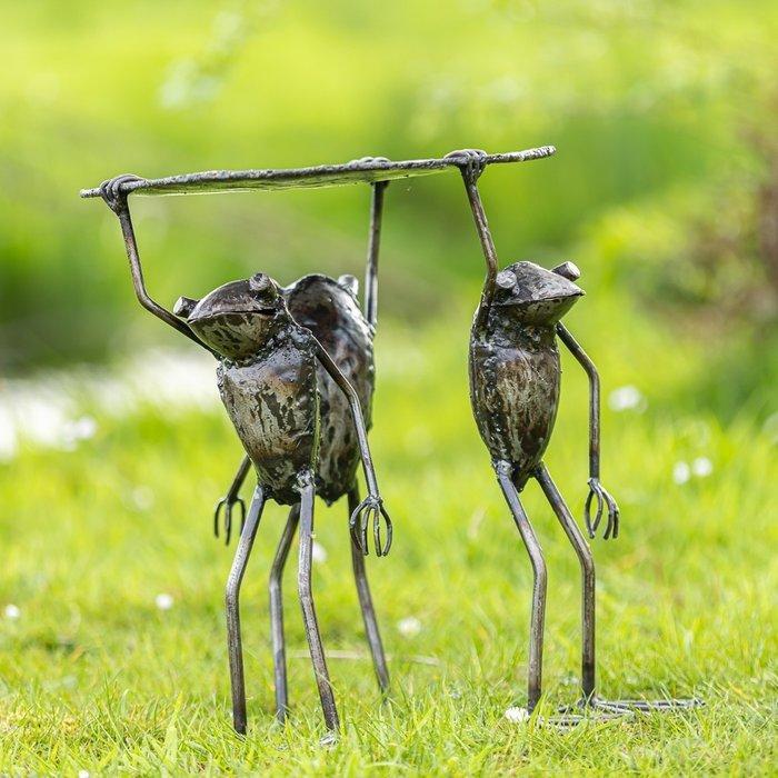 Figuur - Statafel van drie kikkers - metaal, Antiek en Kunst, Curiosa en Brocante
