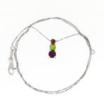 Ketting met hanger - 18 karaat Witgoud Amethist, Sieraden, Tassen en Uiterlijk, Antieke sieraden