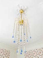 Kroonluchter - Muranoglas - Cobalt Blue Kristallen, Antiek en Kunst, Antiek | Lampen