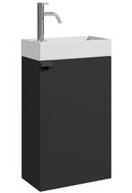 Toiletmeubel Apollo 40 x 22 cm Mat Zwart Fonteinmeubel, Doe-het-zelf en Verbouw, Verzenden, Nieuw, Wastafel