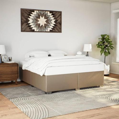 vidaXL Bedframe kunstleer cappuccinokleurig 200x200 cm, Huis en Inrichting, Slaapkamer | Bedden, Overige maten, 200 cm, Bruin