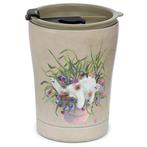 Thermosbeker Kim Haskins Kat in Plantpot RVS - Bruin - 300ml, Ophalen of Verzenden, Nieuw