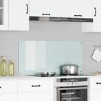 vidaXL Keuken Achterwand Wit 110 x 50 x 0.6 cm gehard glas, Huis en Inrichting, Keuken | Keukenbenodigdheden, Verzenden, Nieuw