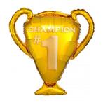 Folie ballon goud Champion Nr 1 beker 88 cm, Sport en Fitness, Voetbal, Nieuw, Overige typen, Verzenden