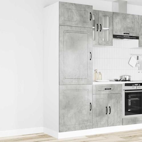 vidaXL Keukenkast Kalmar bewerkt hout betongrijs, Huis en Inrichting, Keuken | Keukenelementen, Grijs, Nieuw, Verzenden