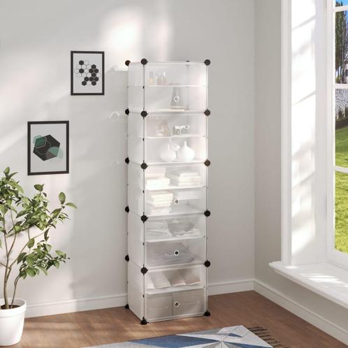 vidaXL Schoenenrek 44x31,5x153,5 cm polypropeen transparant, Huis en Inrichting, Kasten | Schoenenrekken, Nieuw, Verzenden