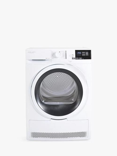 John Lewis Jltdh15 (nieuw Model) Warmtepompdroger 8kg, Witgoed en Apparatuur, Wasdrogers, Zo goed als nieuw, Voorlader, 85 tot 90 cm