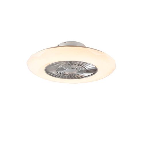 Plafondventilator zilver incl. LED met ster effect dimbaar -, Huis en Inrichting, Lampen | Overige