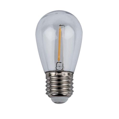 S14 E27 dimbare kuntstof led-lamp voor prikkabel 2W - 2200K, Tuin en Terras, Buitenverlichting, Waterbestendig, Led, Netvoeding