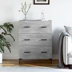 vidaXL Dressoir 69,5x34x90 cm bewerkt hout betongrijs, Verzenden, Nieuw, 50 tot 100 cm, 25 tot 50 cm