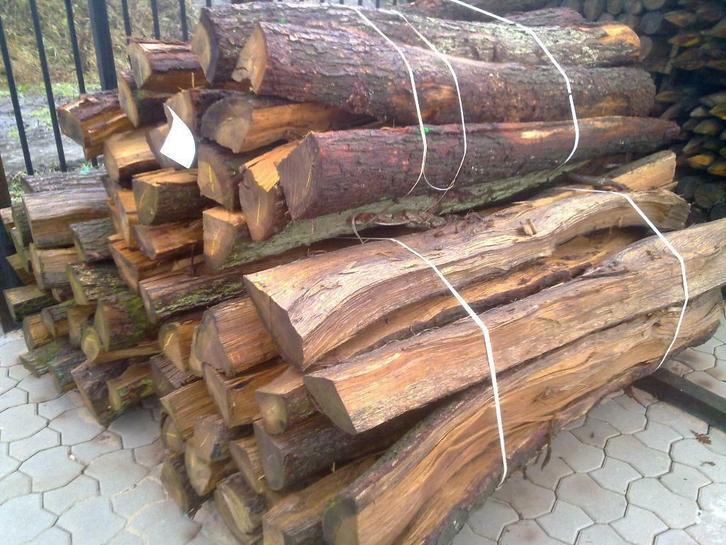 Gekloofde eiken palen afrastering omheining raster paal, Tuin en Terras, Palen, Balken en Planken, Minder dan 180 cm, Palen, Nieuw